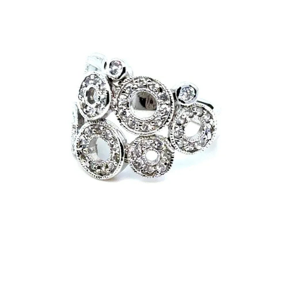 Sparkling Multi-Circles Design‎ Ring